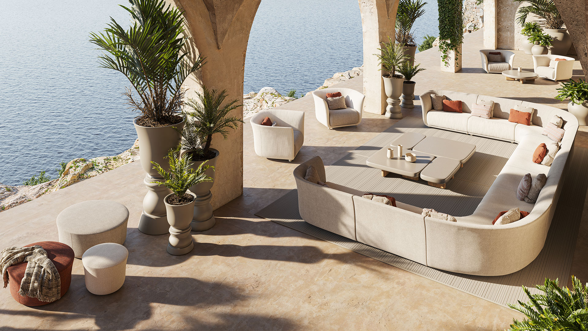 Suave modularna zofa - Vondom Lonci in korita