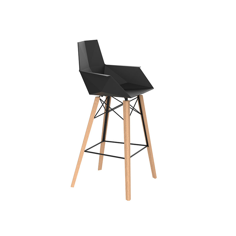 FAZ WOOD BAR STOOL WITH ARMS