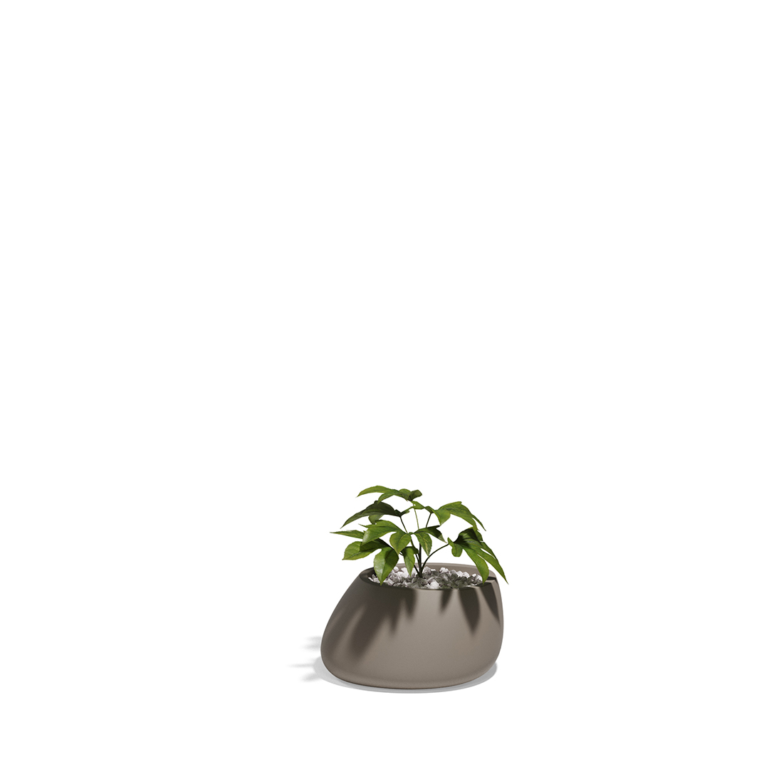 03 Vondom Stone Planter Stefano Giovannoni 55008A Tortora 