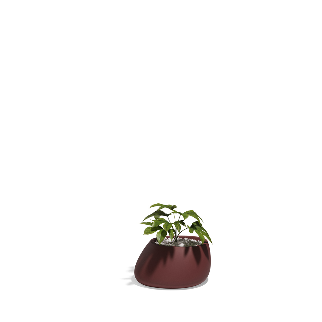 07 Vondom Stone Planter Stefano Giovannoni 55008A Garnet 