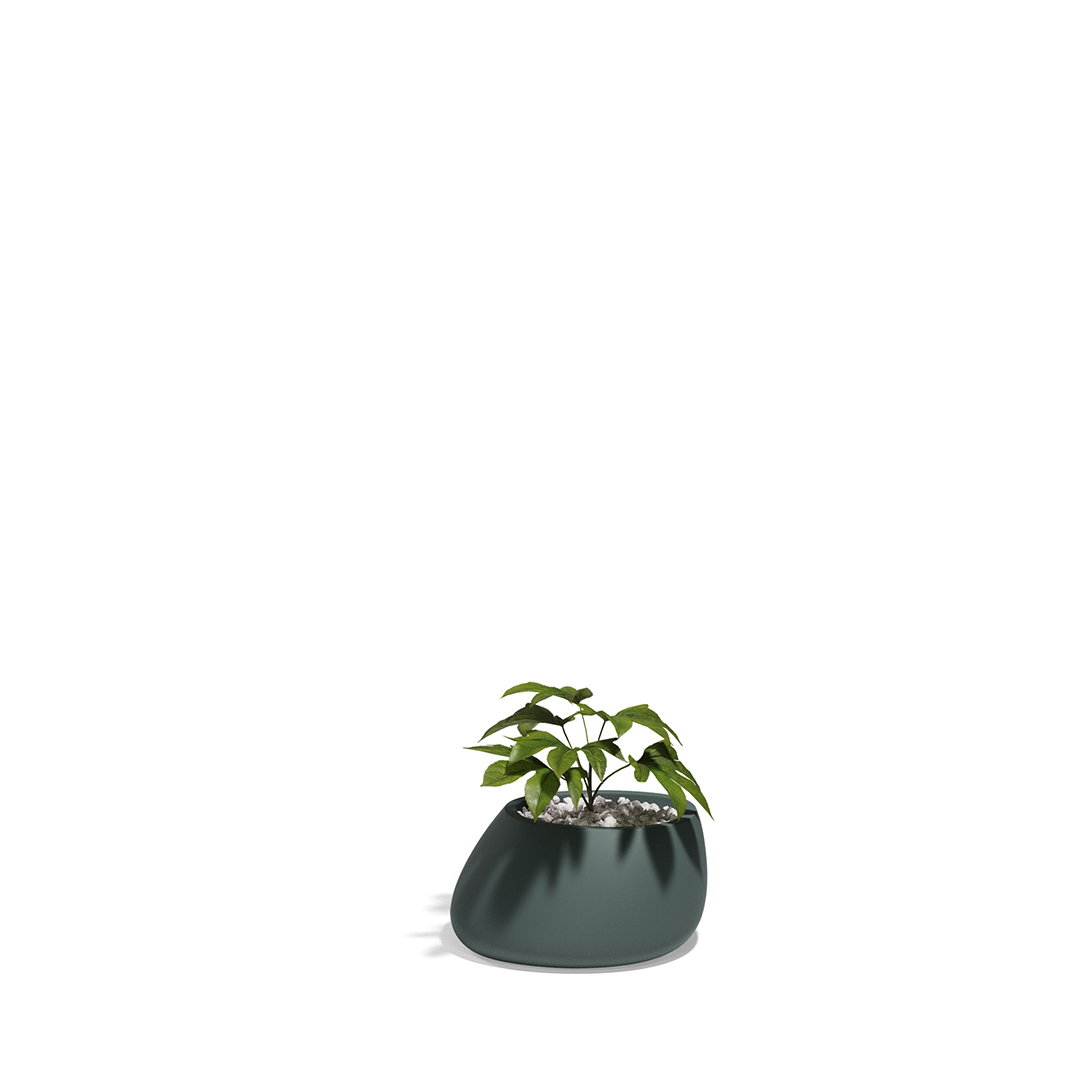 09 Vondom Stone Planter Stefano Giovannoni 55008A Green 