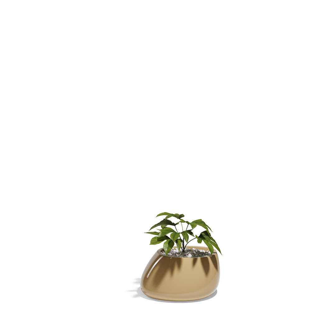 20 Vondom Stone Planter Stefano Giovannoni 55008F Camel Lacquered 