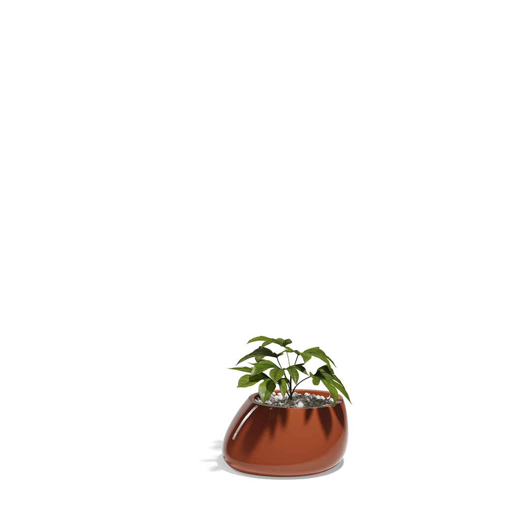 21 Vondom Stone Planter Stefano Giovannoni 55008F Clay Lacquered 