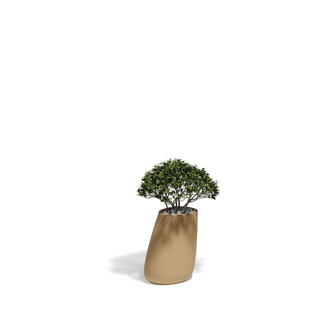 05 Vondom Stone Planter Stefano Giovannoni 55009A Camel 