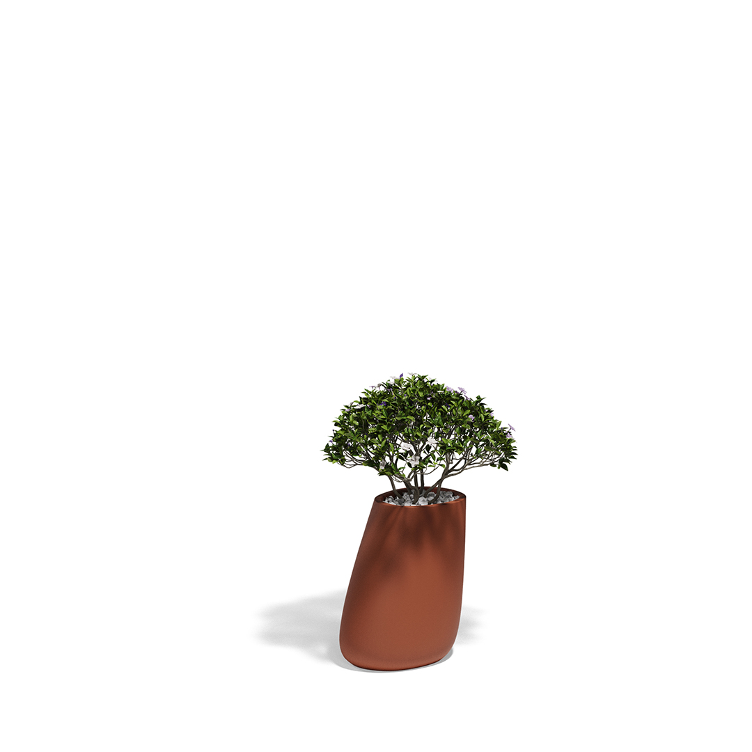 06 Vondom Stone Planter Stefano Giovannoni 55009A Clay 