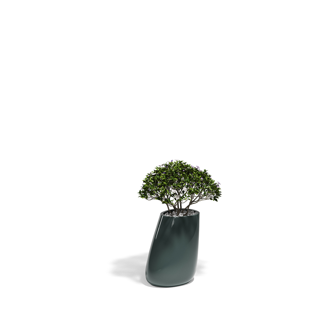 24 Vondom Stone Planter Stefano Giovannoni 55009F Green Lacquered 