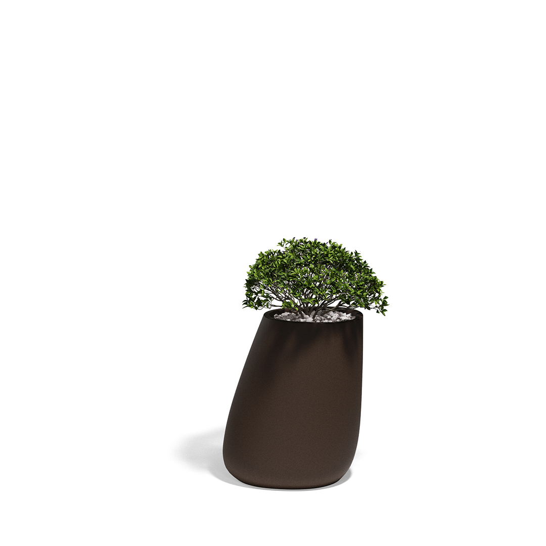 08 Vondom Stone Planter Stefano Giovannoni 55010A Brown 