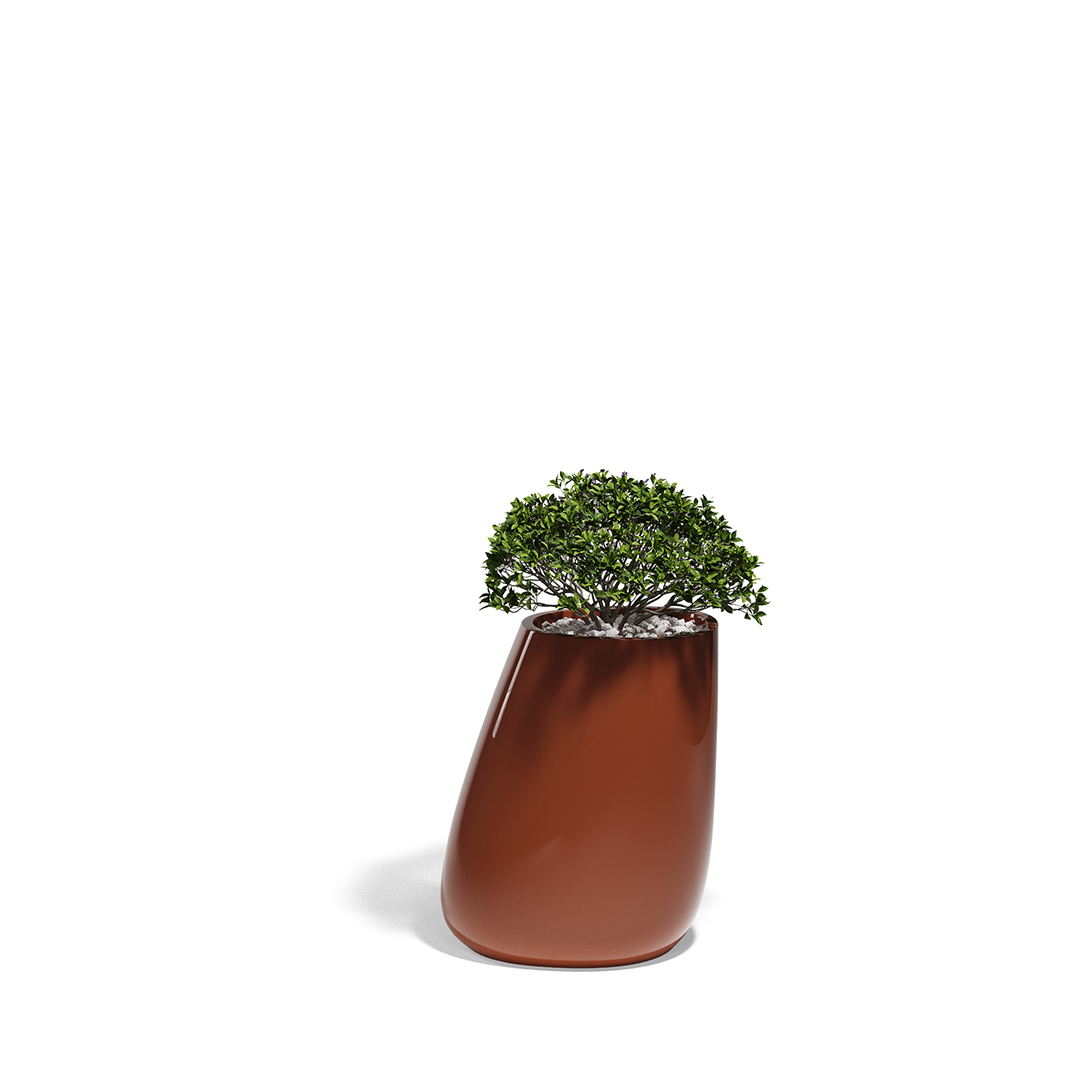 21 Vondom Stone Planter Stefano Giovannoni 55010F Clay Lacquered 