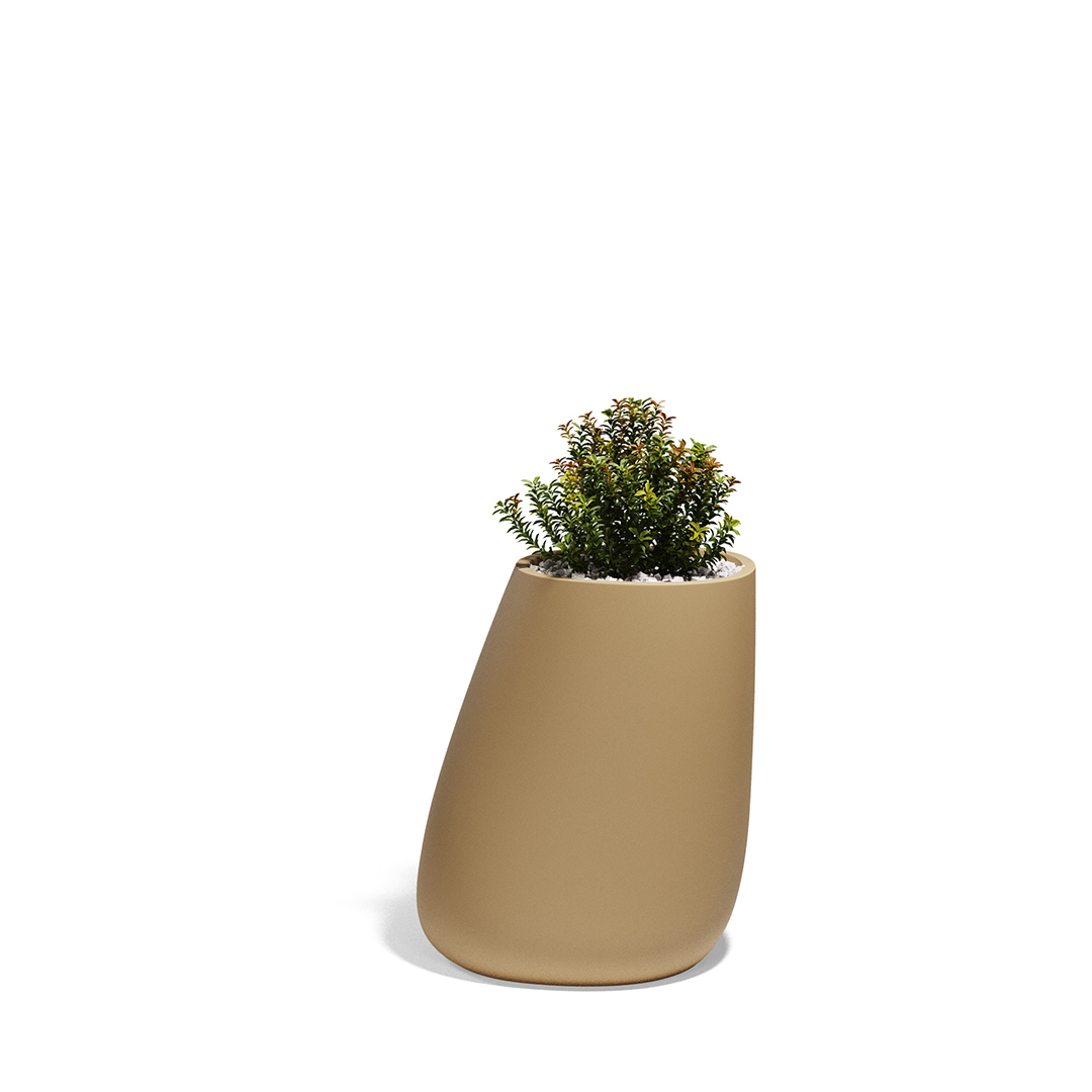 05 Vondom Stone Planter Stefano Giovannoni 55011A Camel 