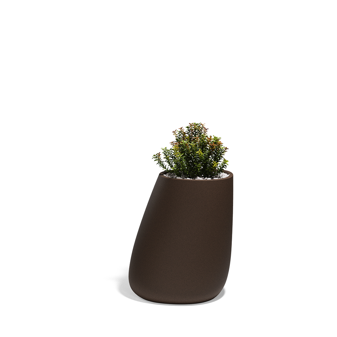 08 Vondom Stone Planter Stefano Giovannoni 55011A Brown 