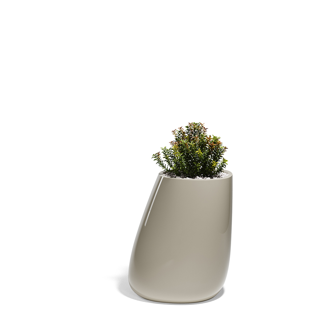 17 Vondom Stone Planter Stefano Giovannoni 55011F Ecru Lacquered 
