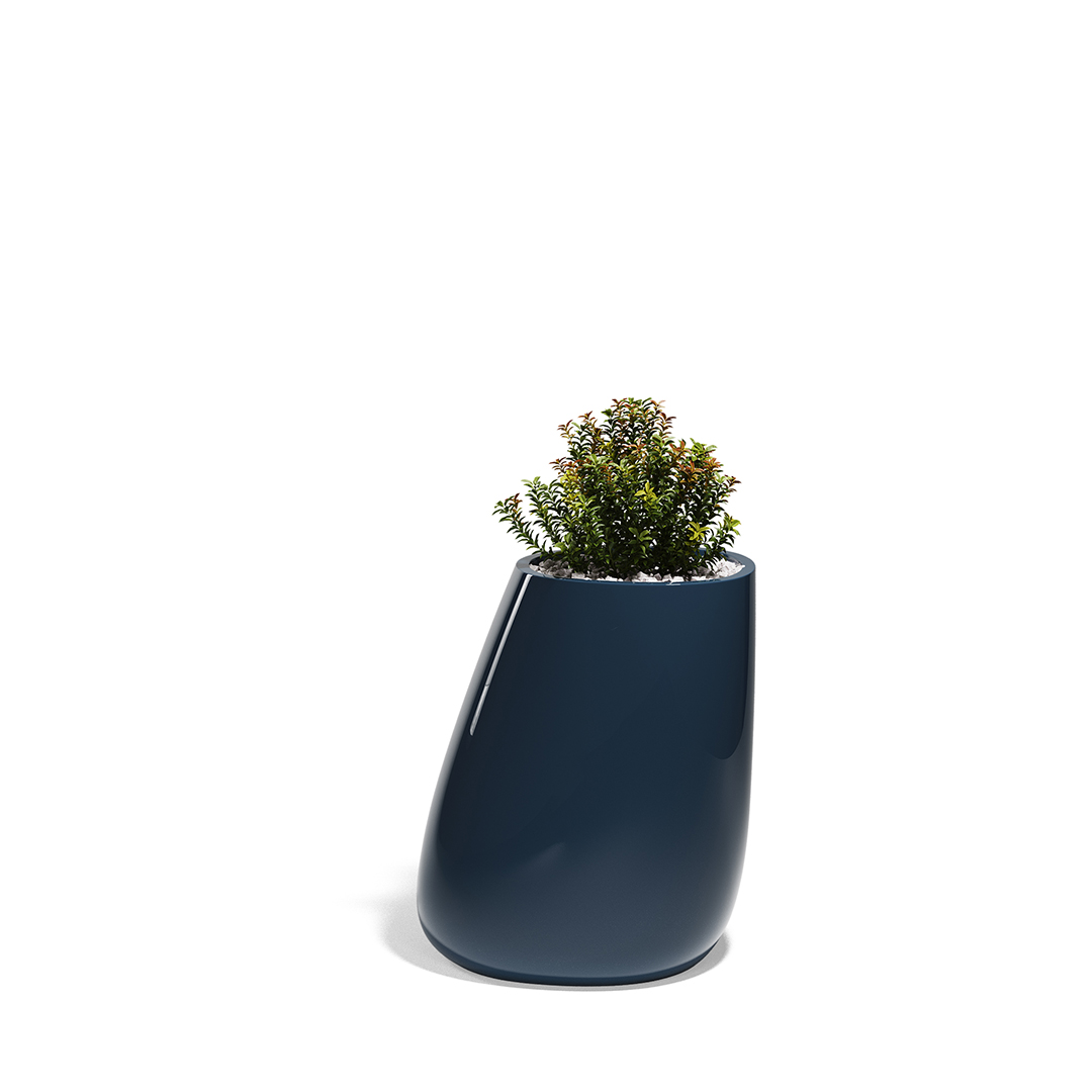 25 Vondom Stone Planter Stefano Giovannoni 55011F Blue Lacquered 