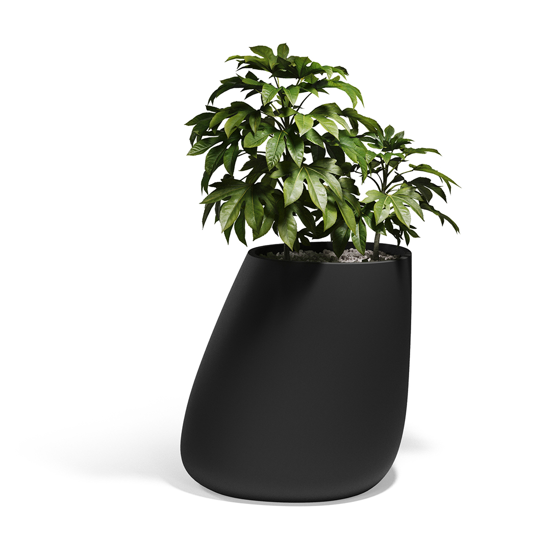 13 Vondom Stone Planter Stefano Giovannoni 55012A Black 