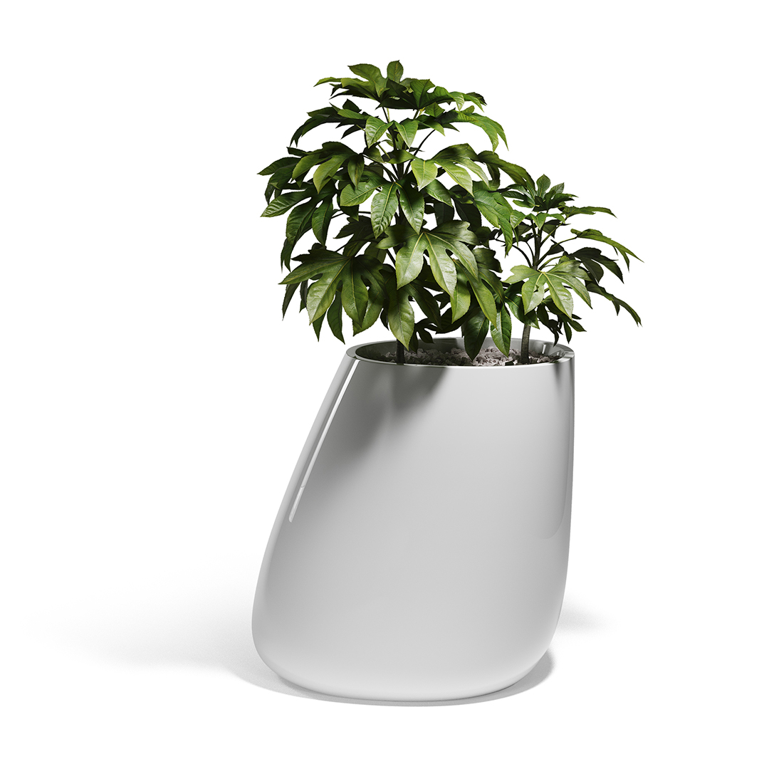 16 Vondom Stone Planter Stefano Giovannoni 55012F White Lacquered 
