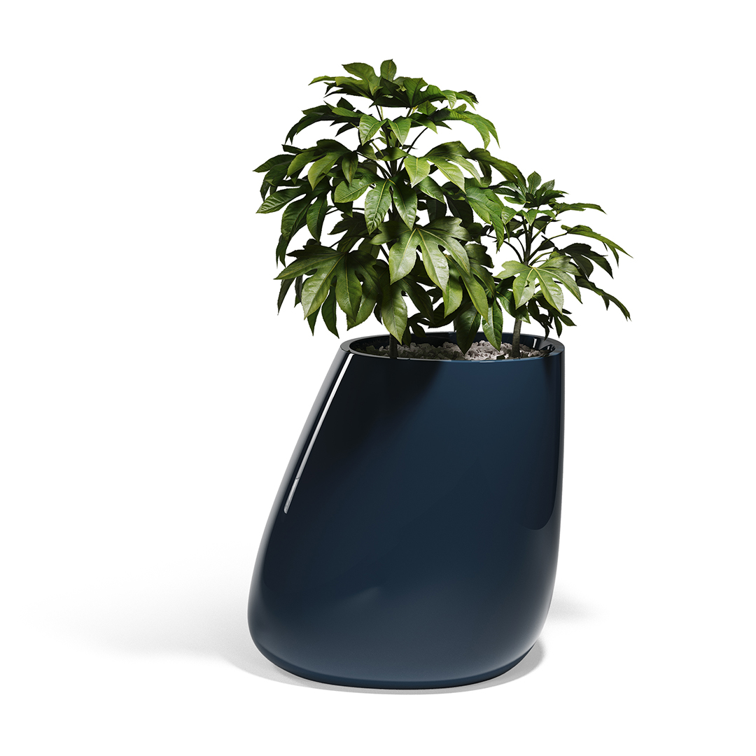 25 Vondom Stone Planter Stefano Giovannoni 55012F Blue Lacquered 