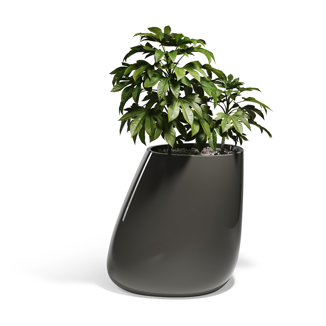 27 Vondom Stone Planter Stefano Giovannoni 55012F Anthracite Lacquered 