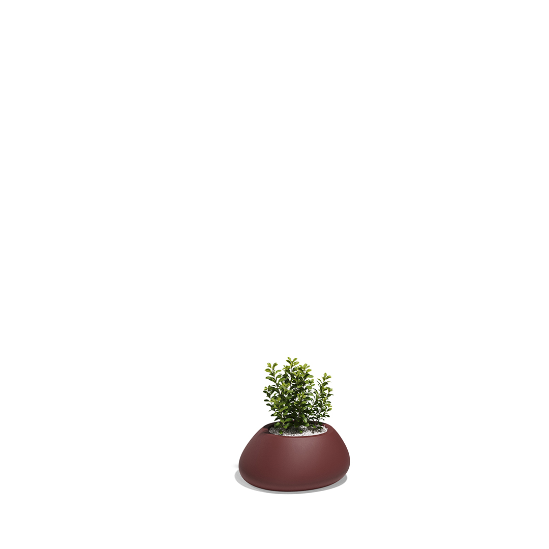 07 Vondom Stone Planter Stefano Giovannoni 55028A Garnet 