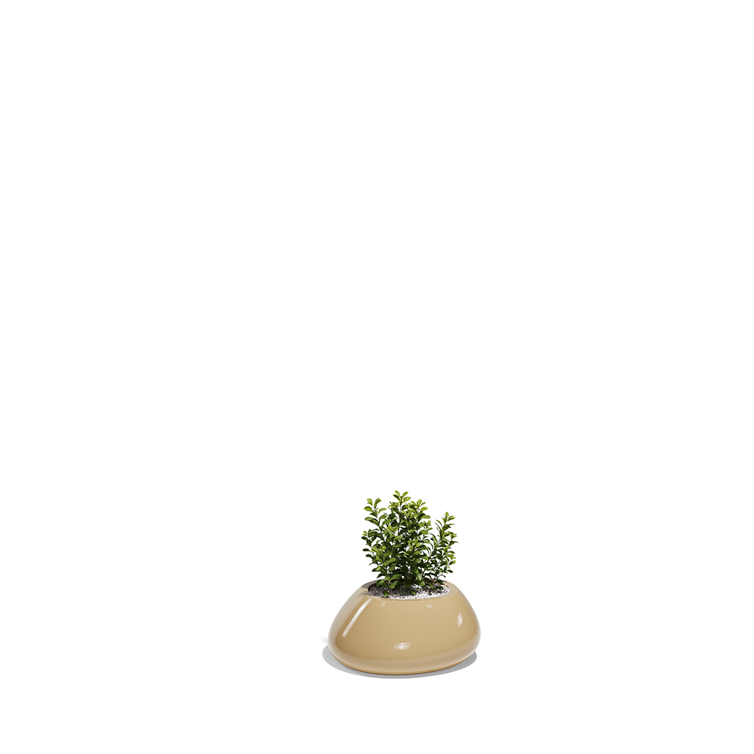 20 Vondom Stone Planter Stefano Giovannoni 55028F Camel Lacquered 