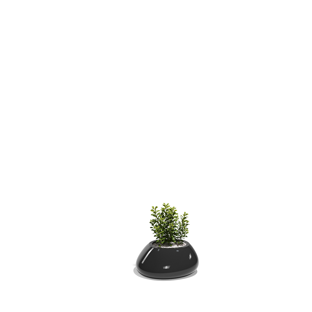 28 Vondom Stone Planter Stefano Giovannoni 55028F Black Lacquered 