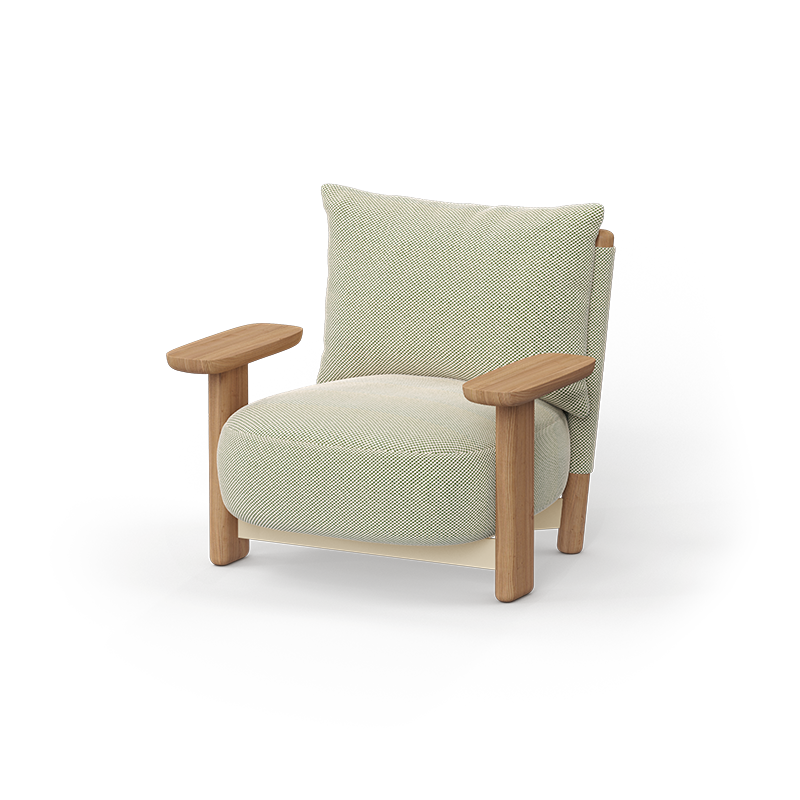 MILOS WOOD LOUNGE CHAIR