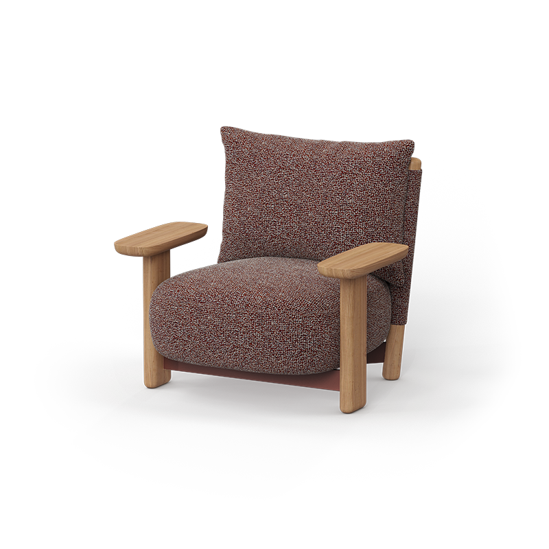 MILOS WOOD LOUNGE CHAIR