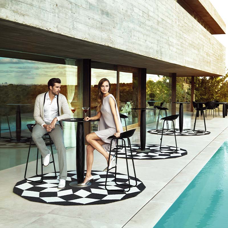 Vases outdoor stools and table bar by JM Ferrero Vondom