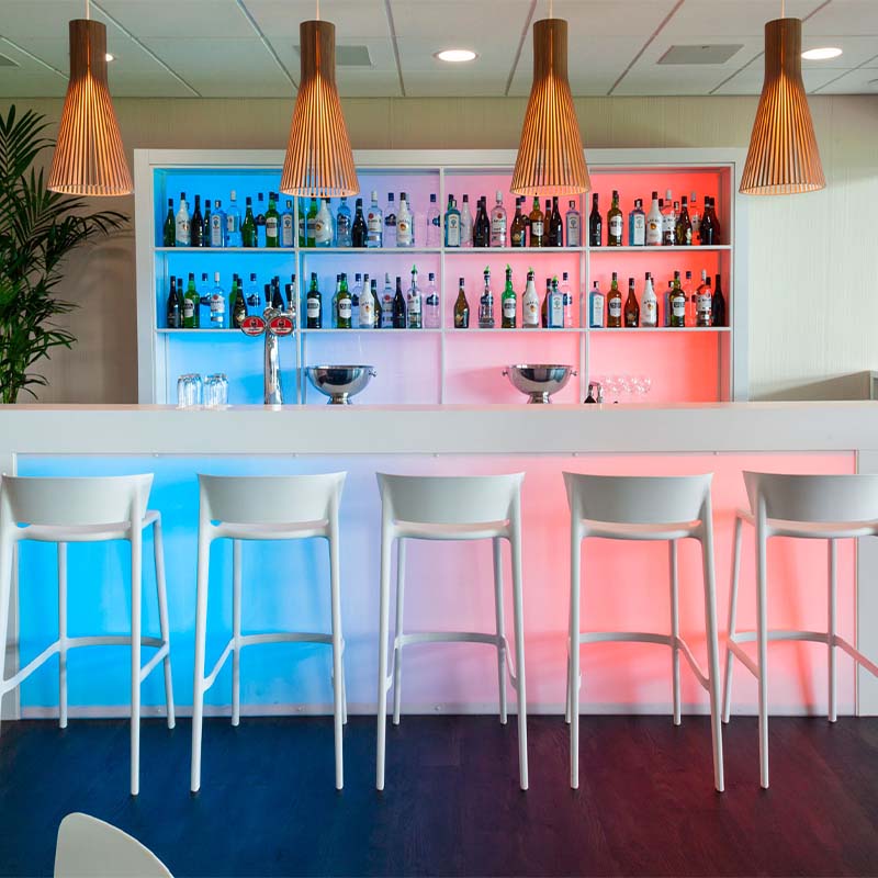 Area VIP room furniture Africa stools and Kes chairs Vondom