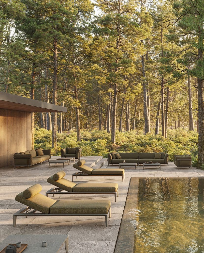 Pasadena, the new creation by Jean-Marie Massaud for Vondom. A family of pieces that combines serenity, lightness and comfort.
