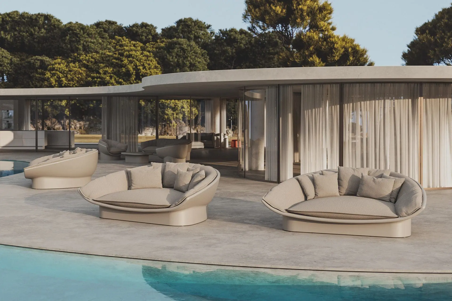 Vondom Luna daybed by Ramón Esteve